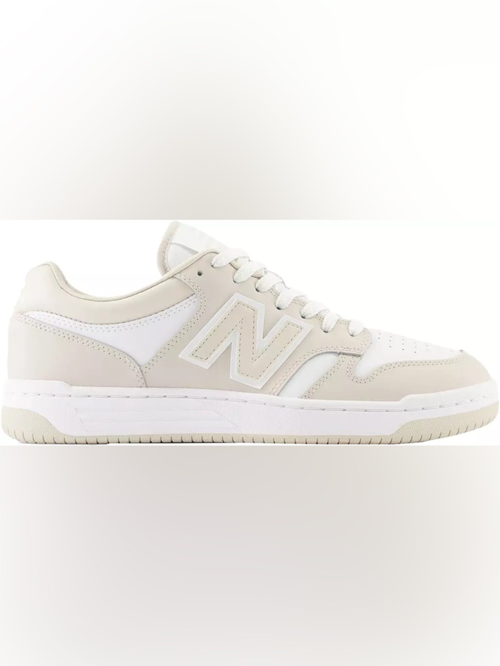 Unisex New Balance Cream & White Low-Top Sneaker (Men’s size 6.5, Women’s 8)